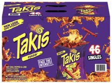Takis Fuego Rolled Tortilla Chips 1 oz. Bags 46 pk