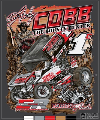 AWESOME Andy Cobb sprint Car Racing t Shirt, Collectible. All Sizes ...