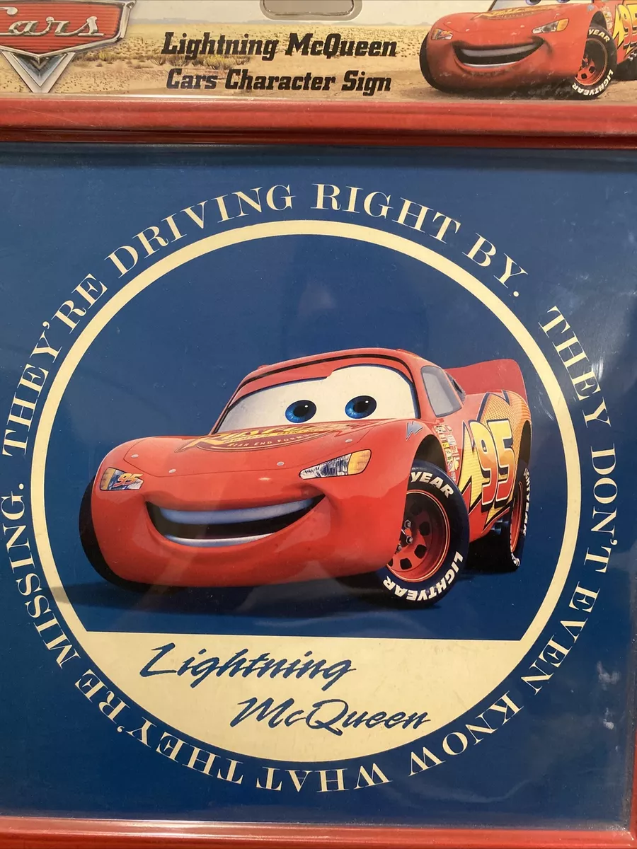 Disney Pixar Lightning McQueen Cars Character Metal Sign Sealed