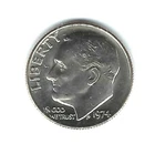 1974 Philadelphia Brilliant Uncirculated Roosevelt Dime!