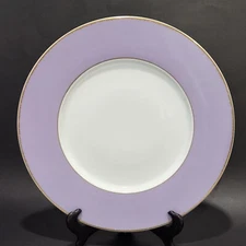 Christian Lacroix FOLLEMENT Charger Plate - Purple Gold Rim -France -6 Available