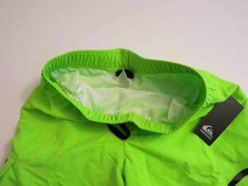 Quiksilver Big Boys L Board Swim Trunks Shorts Mesh Lined Neon Lime Green - Picture 2 of 5