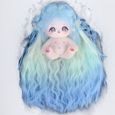 20cm Cotton Doll Hairpiece Harajuku Long Curly Hair For Doll Cosplay