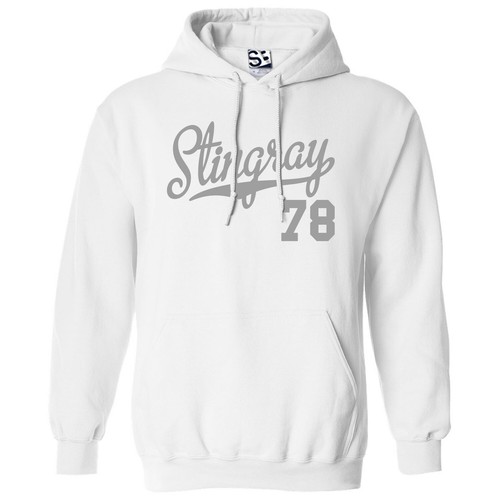 Stingray 78 Script HOODIE | 1978 C3 Vette Classic Car Jersey Hooded Sweatshirt - Picture 27 of 34