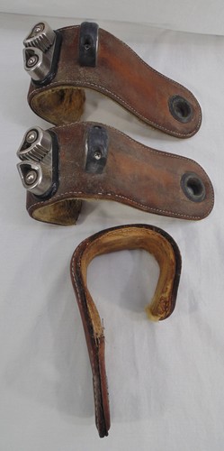 Lot of 3 Teak Rail Fender Hooks w/Sheepskin w/Cam Cleat Line Holder