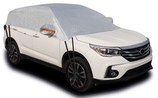 Safe View Half Car Cover Top Waterproof/Windproof/Dustproof/Windshield Cover ...