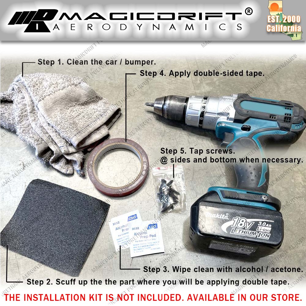 For 98-11 Ford Crown Victoria Vic MDA Style Front Bumper Lip Spoiler Painted PU