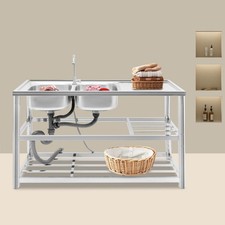 Küchenspüle Einzel Doppelbecken Edelstahl Spültisch Gastrospüle Spülbecken DE