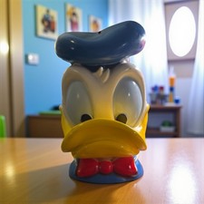 Vintage Donald Duck Head Coin Bank 1971 Walt Disney Production 10" Tall