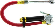 Dual Foot Chuck Inflator with 12  Rubber Hose...