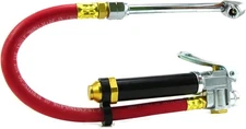 Dual Foot Chuck Inflator with 12“ Rubber Hose, 1/4" Female NPT