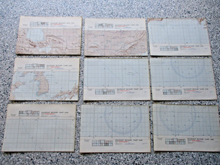 Nasa GEMINI MISSION 11 Spacecraft Recovery Charts NSR 2 Thru NSR 11 (9 Charts)