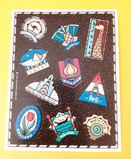 vintage Hallmark travel different countries sticker sheet damaged