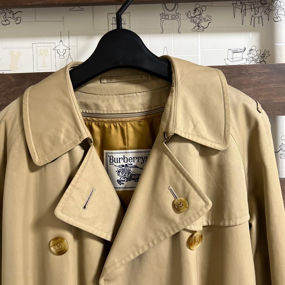 Burberry Trench Coat Beige Cotton With Check Pattern Size M For Women thumbnail 5