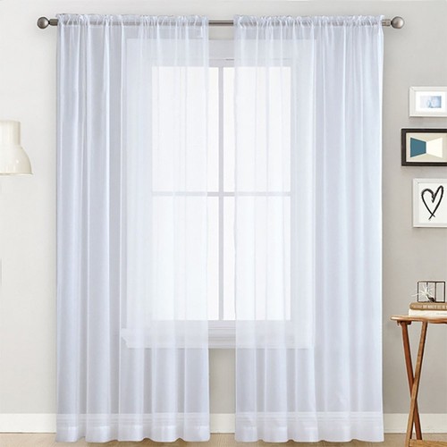 Tende A Pannello Petrichor Con Stampa Foglie E Gocce Di Pioggia | Set Da 2 Pannelli Turchesi 152x213 Cm, Semitrasparenti, Per Soggiorno E Camera Da Letto