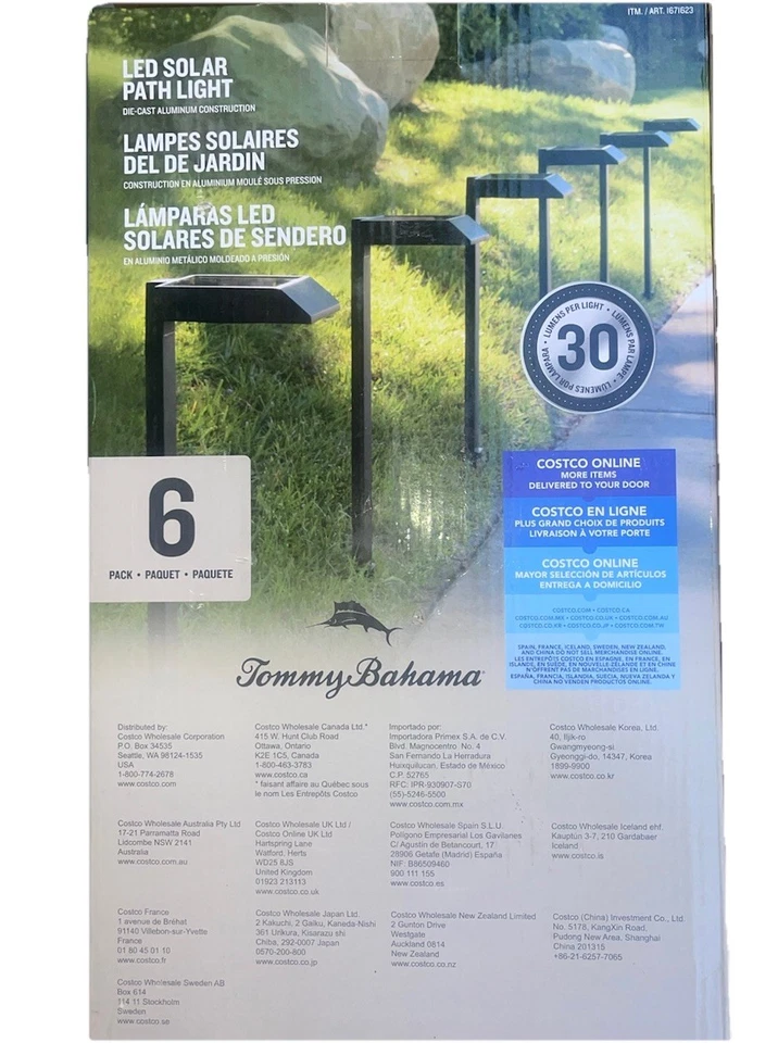 NEW Tommy Bahama Solar Path Lights LED Down Light, 40 Lumen, Black, 6 Pack! - Image 2 of 4