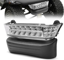 Golf Cart LED Head Light with Bumper Replacement for Club Car Precedent Black
