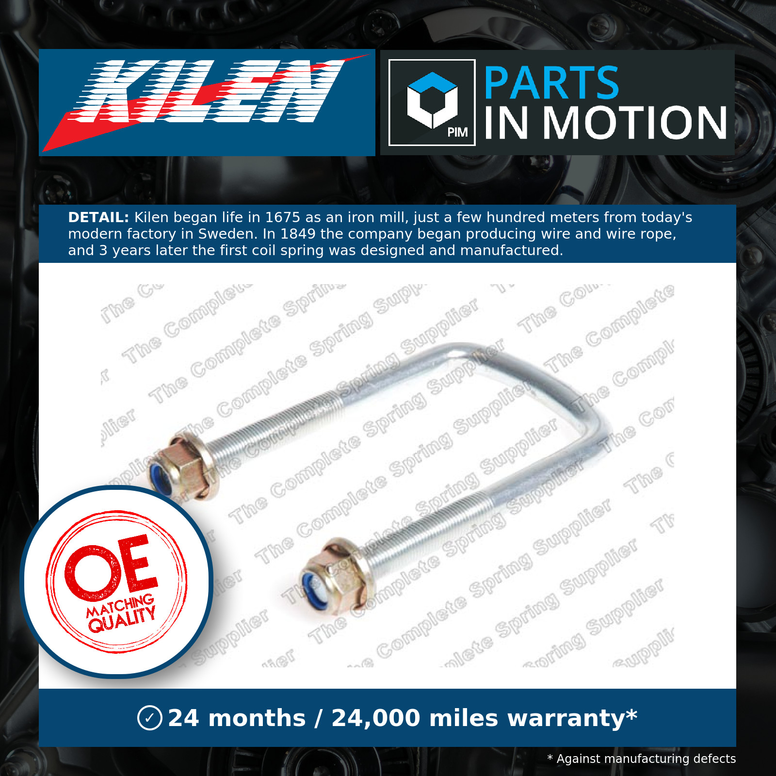 Leaf Spring U Bolt / Clamp fits RENAULT MASTER Mk3 2.3D 2010 on Suspension Kilen
