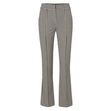 NWT Veronica Beard Tani in Black Ecru Gingham High Rise Pintuck Crop Pants 0