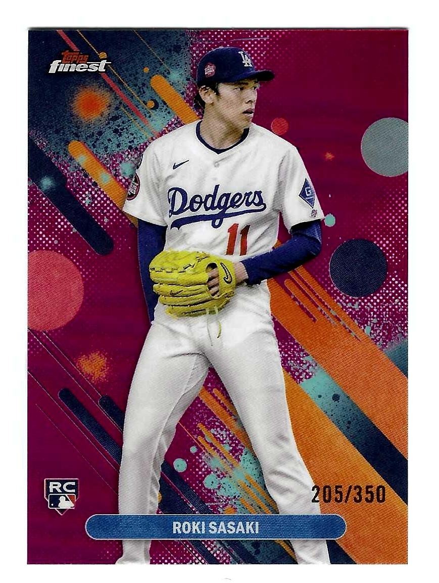 2025 Roki Sasaki Topps Finest Common #40 Magenta /350 - Los Angeles Dodgers