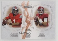 2021 MATTE Dueling Guns White - Bronze Smoke /99 Justin Fields Mac Jones r9d