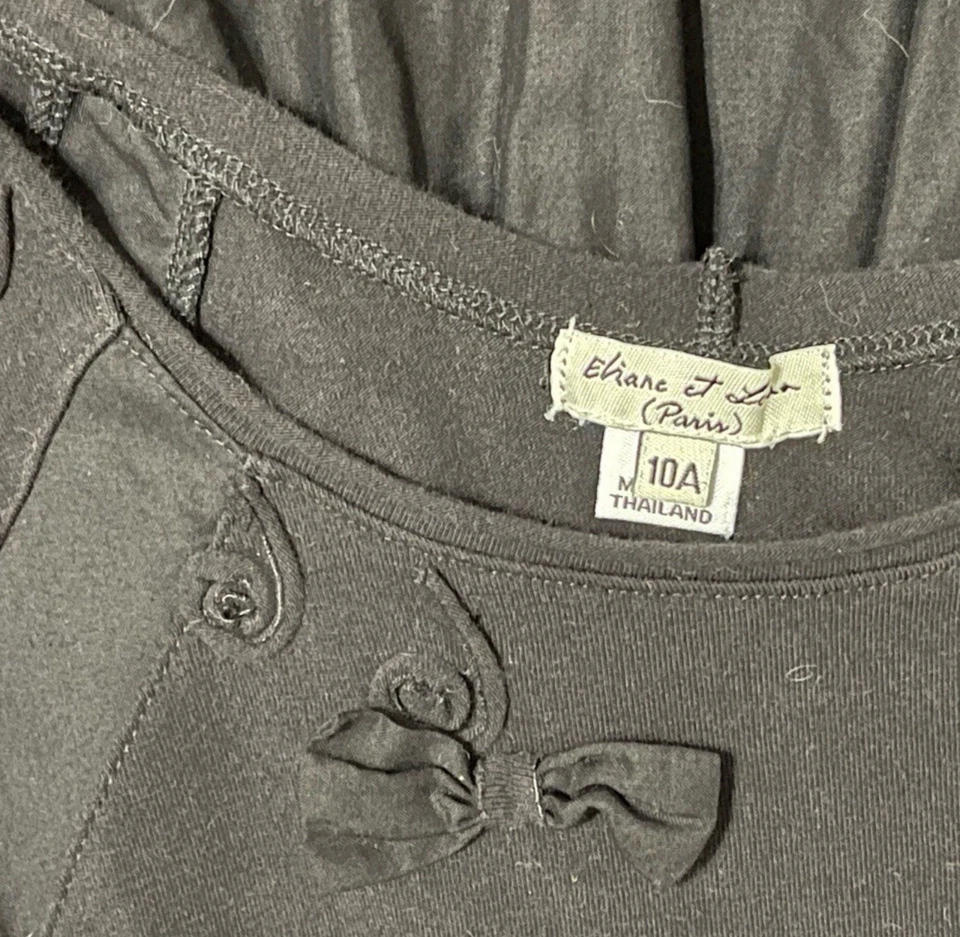 Eliane et Lena Black Cap Sleeve Dress Sz 10 - Image 2 of 4