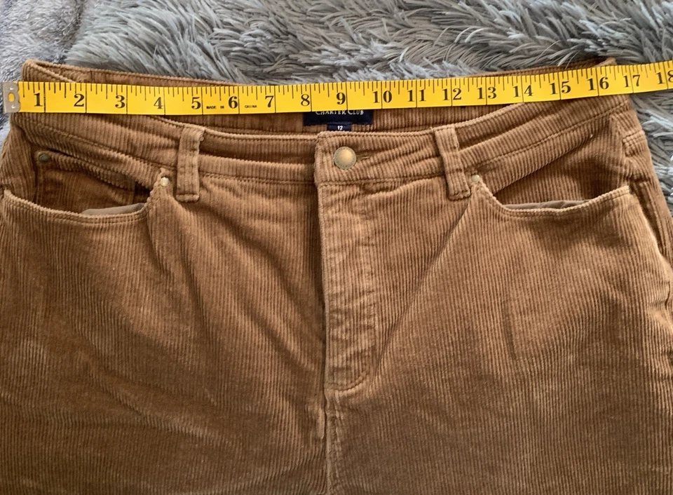 Womens Charter Club Cropped Cordoroy Pants. Size 12 - Image 2 of 4