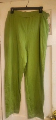 NEW MEXX Green COTTON High Waist Tapered Leg Pants Women's Size Medium NWT VINT