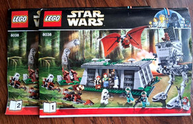 2009 Lego 8038 Star Wars The Battle of Endor Incomplete Set w/ Manuals