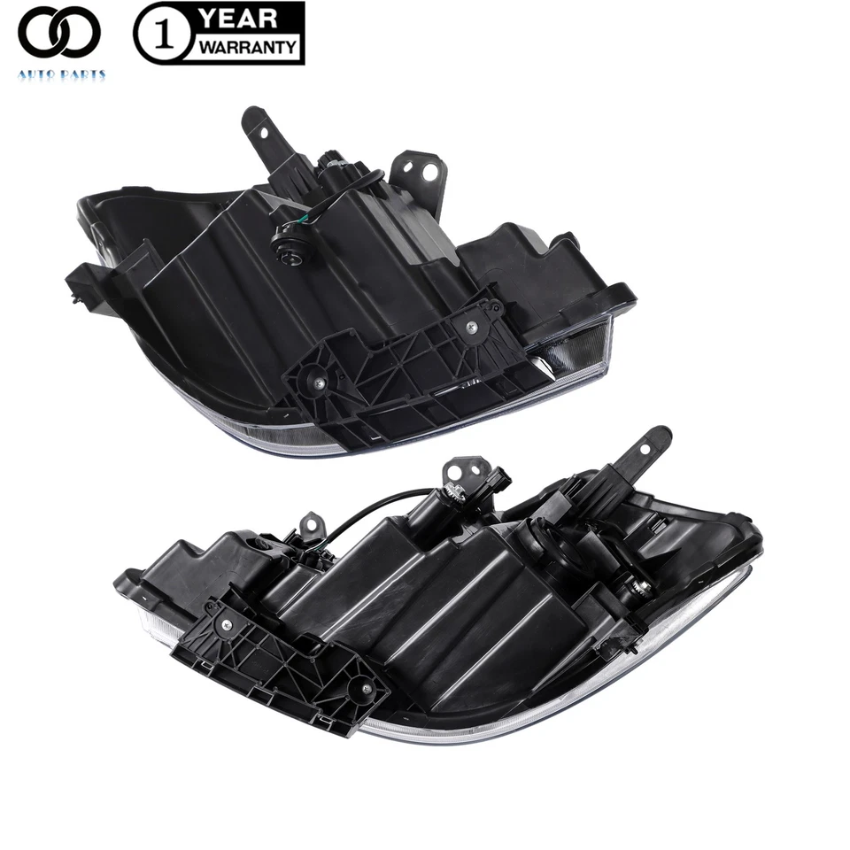 Halogen For Nissan Versa 2007-2009-2012 Headlight Driver & Passenger Side Chrome Foto 3 de 4