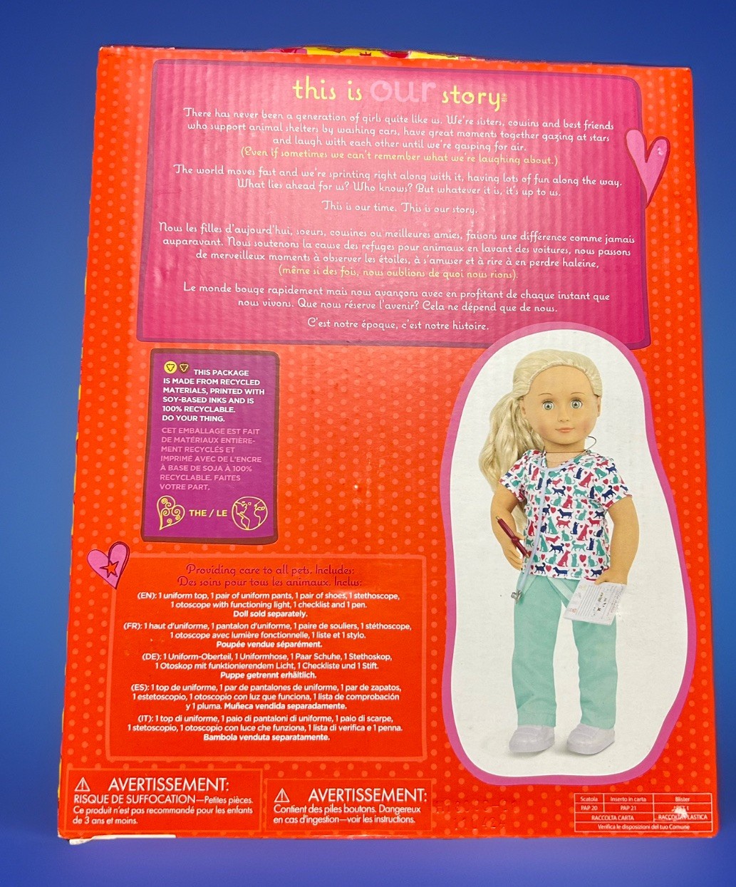 Our Generation Healthy Paws Vet Outfit & Accessories For 18 Dolls Ages 3+