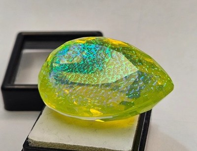 Monarch Fire Opal 87.10 Ct Pear Cut Natural EGL Certified Loose Gemstone