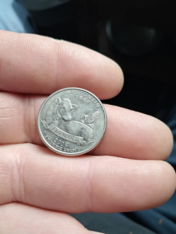 2004 Wisconsin low leaf error quarter. - Image 3 of 4