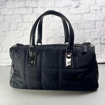 Chanel Coco Mark Choco Bar Black Handbag A-14308 Japan 07479