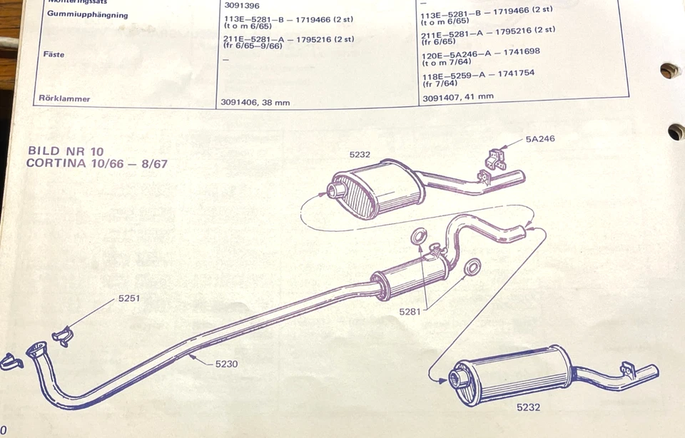 FORD CORTINA MK1, 2 1966, ZEPHYR ZOD MK3 1965-66 COLGADORES DE ANILLO #211E-5281-A ¡NUEVO! Foto 4 de 4
