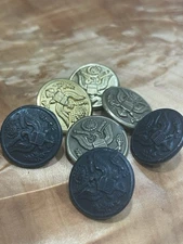 U.S. Army Great Seal Buttons WW era- Lot of 7
