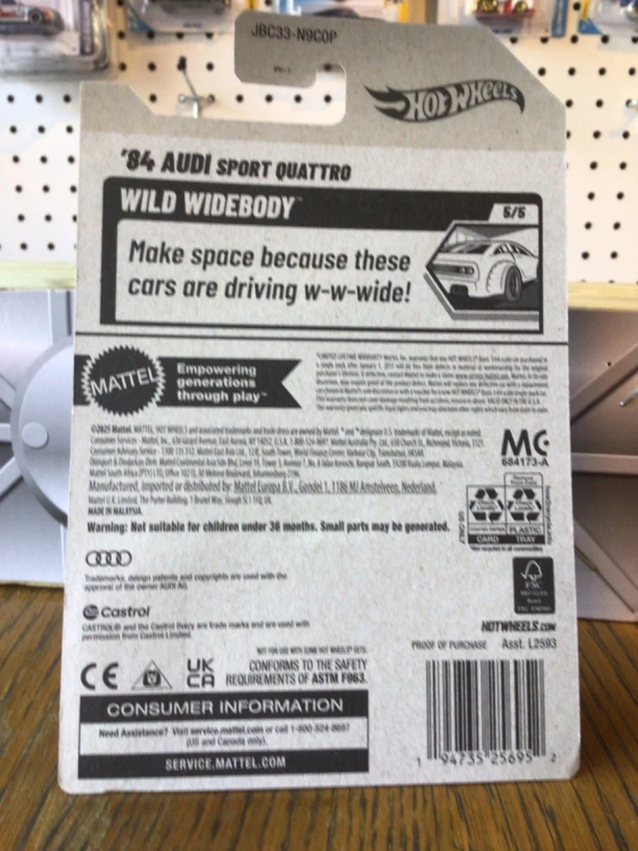 Hot Wheels Wild широкофюзеляжный Audi Sport Quattro 84 года Treasure Hunt TH плохой левый угол - Изображение 2 из 4