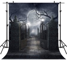 8X8FT Halloween Theme Pictorial Cloth Seamless Customized Photography Backdro...