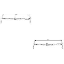 2x BOSCH Bremsschlauch vorne für Fiat 500 312_ 1.2 1.4 312 1.0 Mild Hybrid 0.9