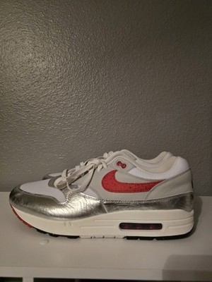 Nike Air Max 1 PRM SE ''Hot Sauce'' size 13 White/Gray-Silver. HF7746 100.