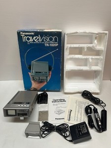 Panasonic Travelvision Black & White TV w/ AM-FM Stereo Radio TR-1020P W/box
