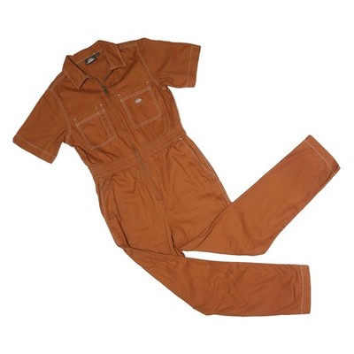 DICKIES braune Damen Latzhose schmal Polyestermischung Größe S W30 L30 Arbeitskleidung