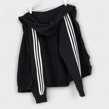 Adidas Men's Essentials Fleece 3-Stripes Full-Zip Hoodie Size Large