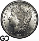 1891-S Morgan Silver Dollar Coin, Lustrous Choice BU++