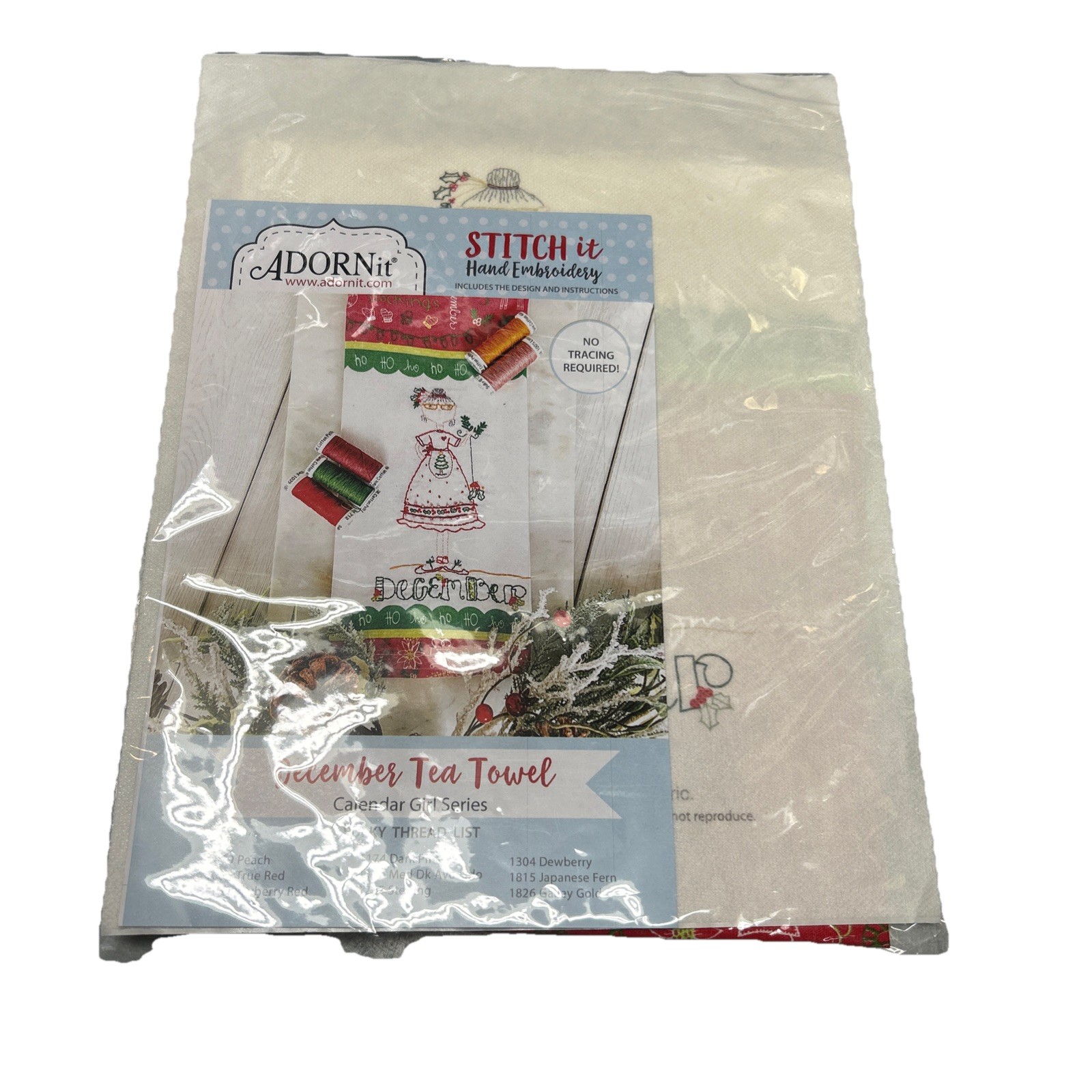 Adorn It Stitch Hand Embroidery Kit Christmas December Calen