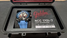Nubeo 52mm Deimos Chronograph Star Trek Galileo 100m Limited Edition Blue BNIB