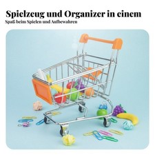 Mini-Einkaufswagen Metallkonstruktion kleiner Supermarktwagen für Büro, Kinder