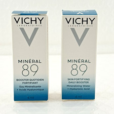 Lot of 2 New Vichy Mineral 89 Skin Fortifying Daily Booster 4mL Travel Mini