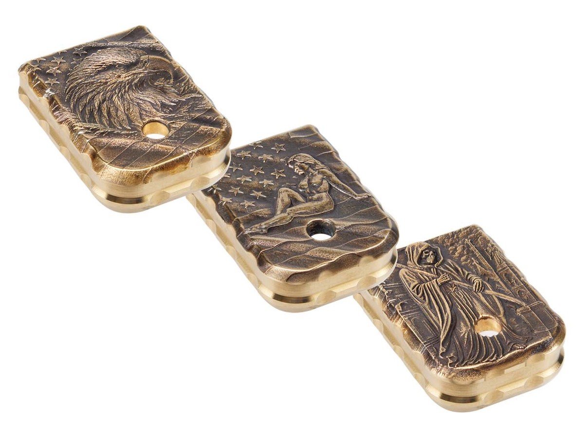 NDZ Glock 17 19 20 26 45 Brass 3D Heavy Weight Thick Mag Base