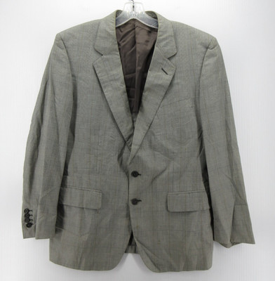 Dunhill Sport Coat Men 44 Gray Blazer Wool Windowpane Glen Plaid Jacket Italy *